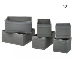 IKEA SKUBB Gray Storage Boxes (NEW)